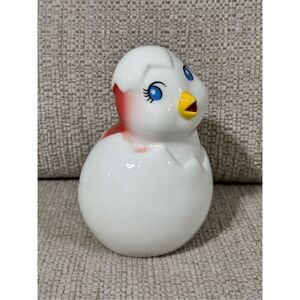 Target Bullseye Ceramic Easter Chick NWT White and Red Holiday Decor Bird
